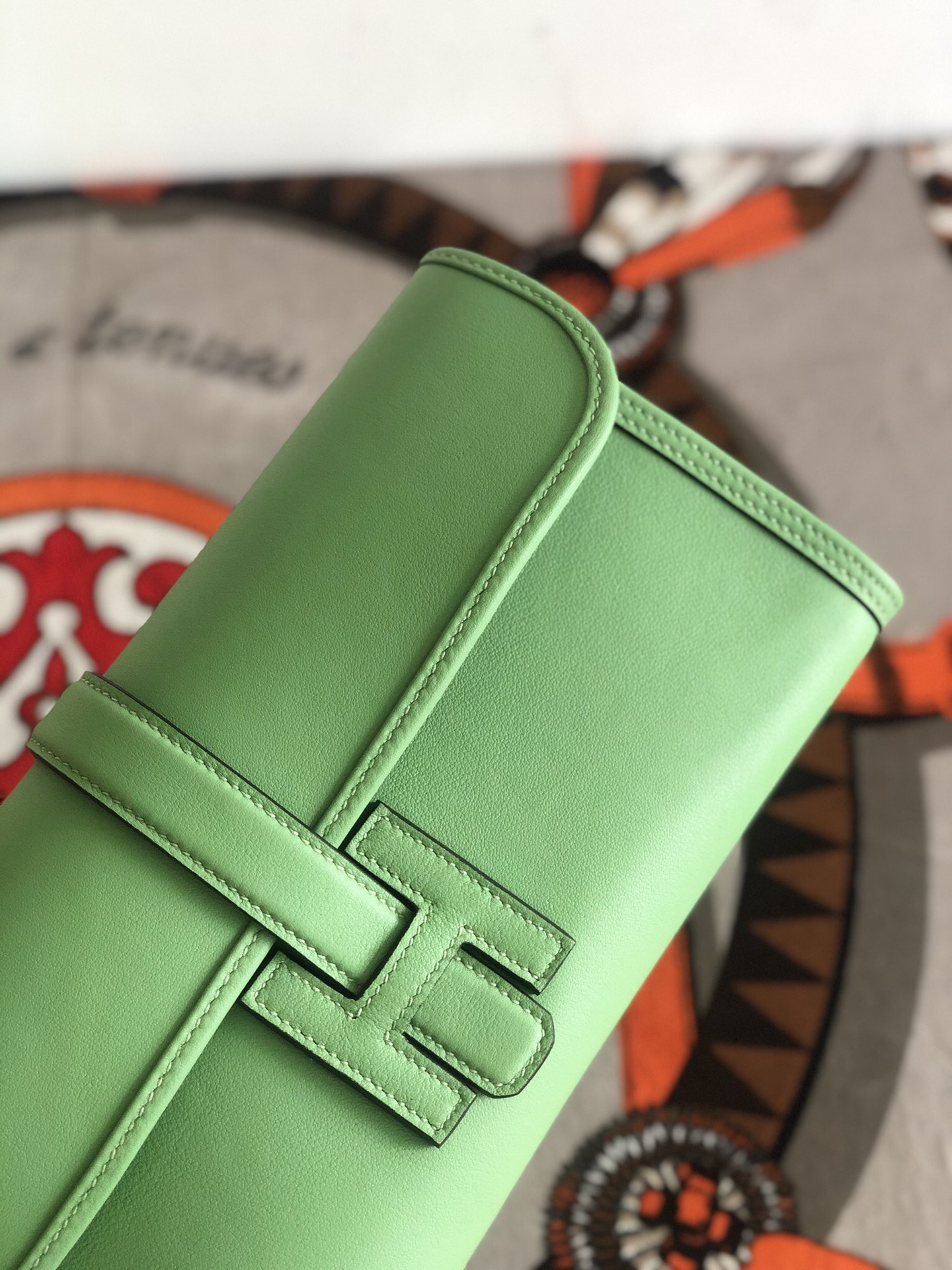 에르메스 지제 엘란29 아보카도그린 스위프트 송아지가죽 내부 양가죽